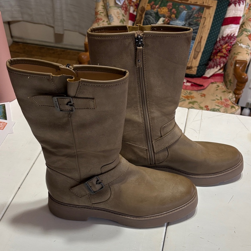 Dr. Scholl's Brown Combat & Moto Boots